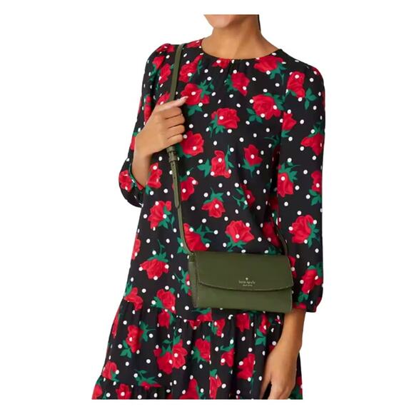 Kate Spade Dana Small Flap Crossbody Bag - Enchanted Green - KE623 - $249 - Picture 8 of 10